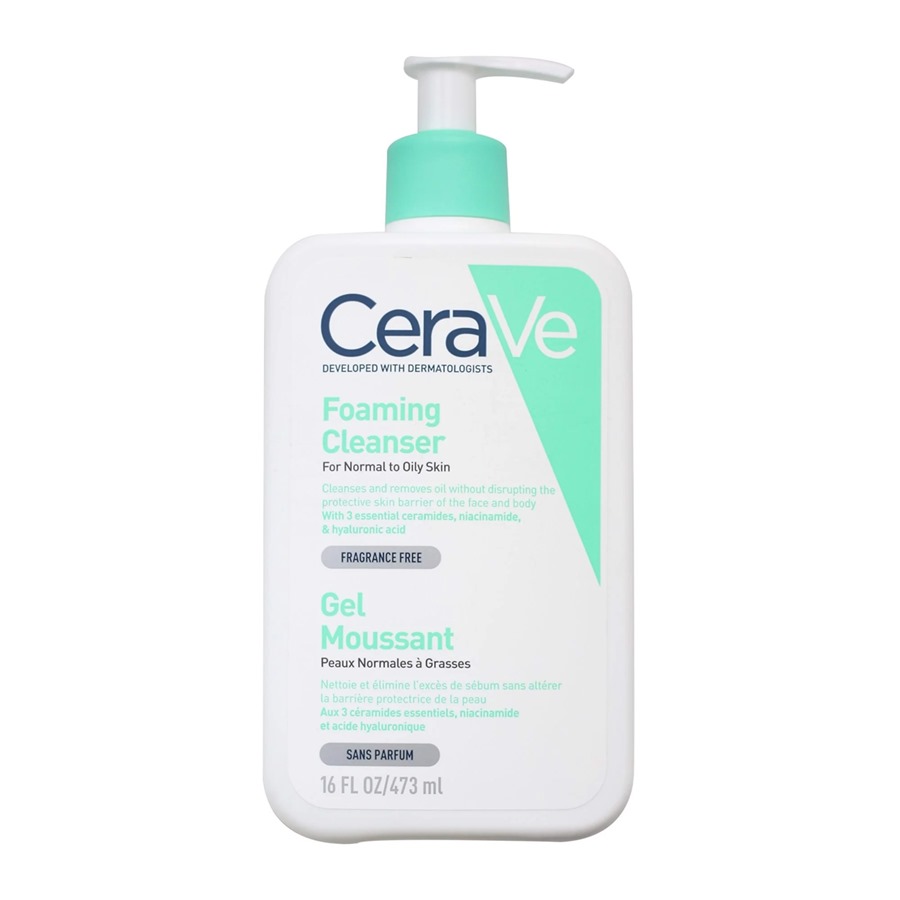 Sữa Rửa Mặt Sạch Sâu Dành Cho Da Dầu Cerave Developed With Dermatologists Foaming Cleanser 236ml