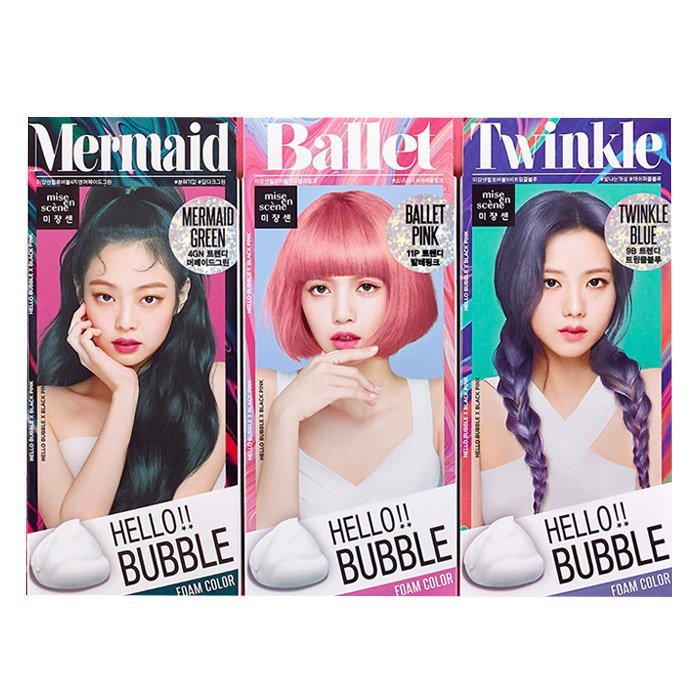 Thuốc Gội Nhuộm Tóc Dạng Bọt Miseen Hello Bubble Trendy Color Limited Edition