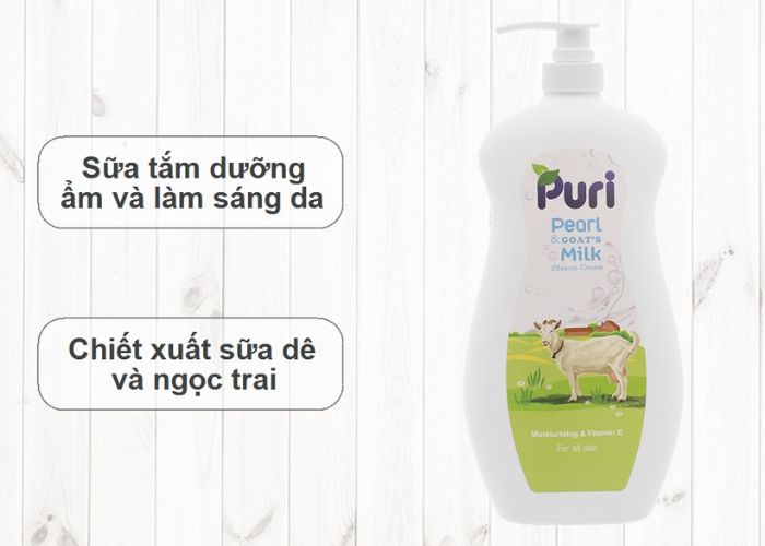 Sữa tắm Puri có khả năng tạo bọt giup cuốn trôi hết các bụi bẩn trên bề mặt da