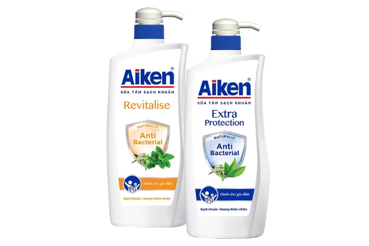 Sữa tắm sạch khuẩn Aiken Extra Protection và Revitalise
