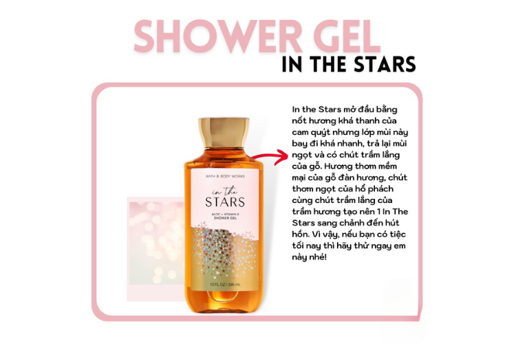 Sữa tắm In The Stars là một sản phẩm chăm sóc da toàn diện