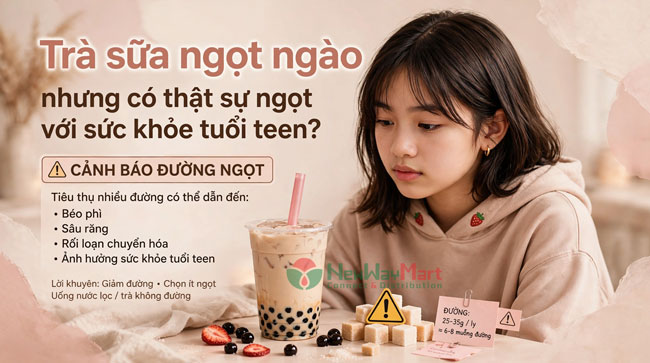 Trà sữa ngọt ngào nhưng có thật sự “ngọt” với sức khoẻ tuổi teen ? Những Điều Cần Biết