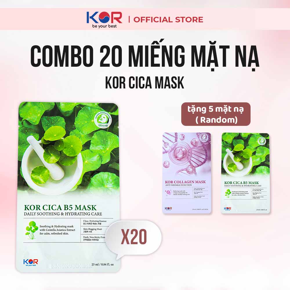 COMBO 20 Miếng mặt nạ KOR CICA B5 MASK