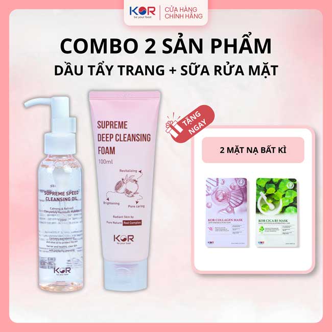 Bộ Làm Sạch Kép ( Dầu tẩy trang + sữa rửa mặt )