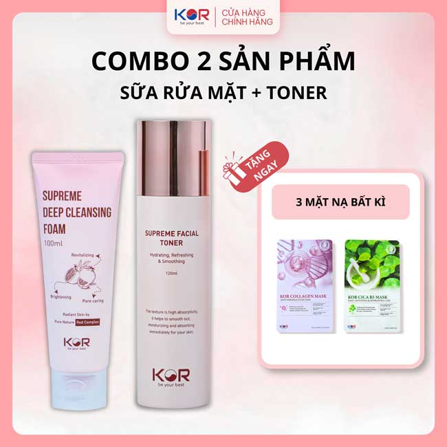 Bộ Làm Sạch Cân Bằng Da (  Sữa rửa mặt + Toner )