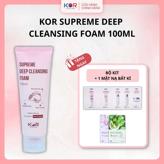Sữa rửa mặt  KOR Tặng Bộ Kit + Mặt nạ