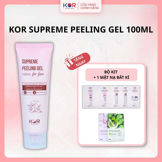 Tẩy da chêt  KOR Tặng Bộ Kit + Mặt nạ
