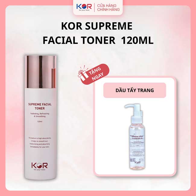 Toner cấp ẩm KOR  Tặng Dầu tẩy trang