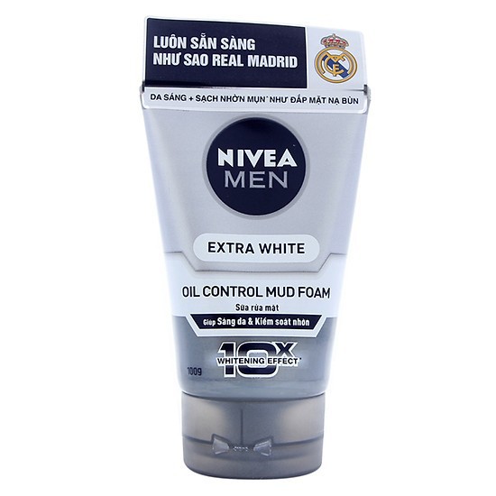 Sữa Rửa Mặt Nivea Extra White Oil Control Mud Foam 100g