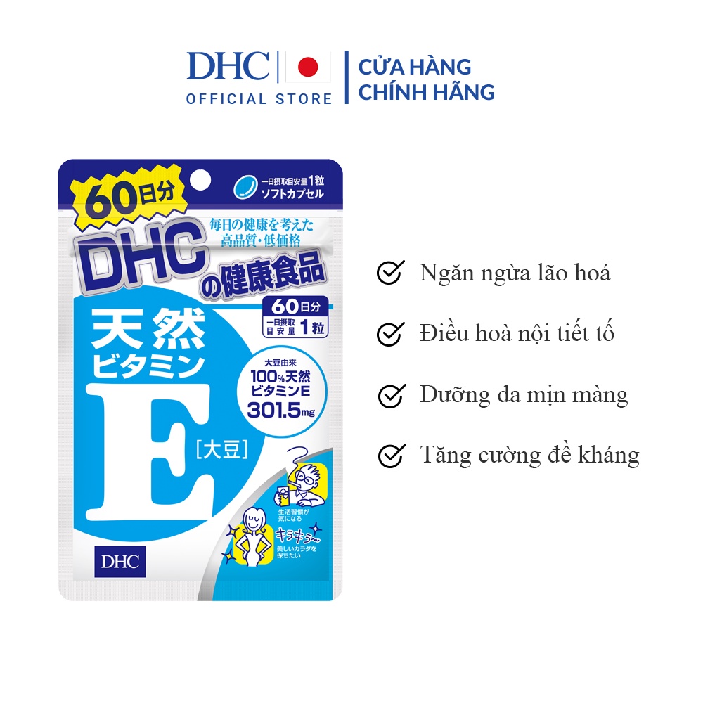 Viên Uống DHC Bổ Sung Vitamin E 90 Ngày 90 Viên
