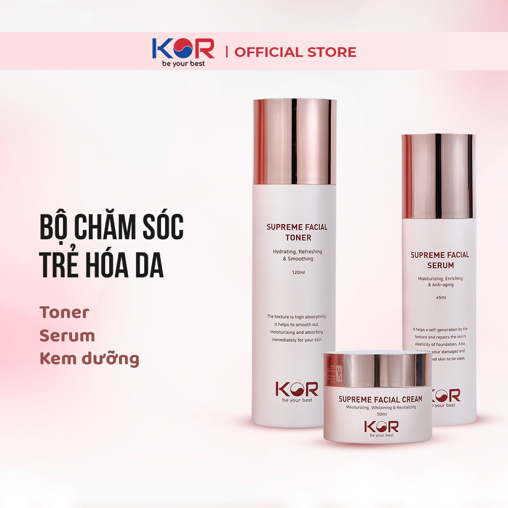 Trẻ hóa làn da với bộ chăm sóc trẻ hóa da 3 sản phẩm KOR Hàn Quốc