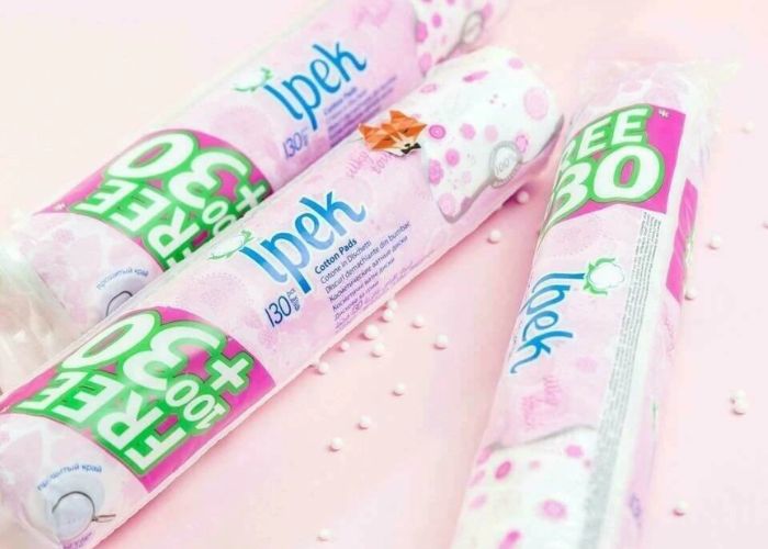 Review bông tẩy trang Ipek 150 miếng cotton pads có tốt không?