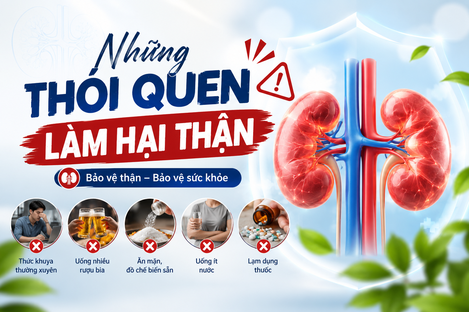 Những Thói Quen Làm Hại Thận Bạn Cần Từ Bỏ Để Bảo Vệ Sức Khỏe