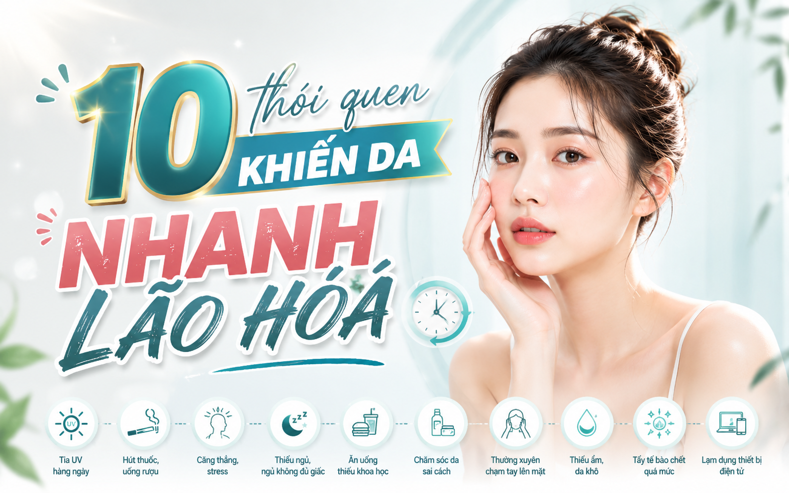 10 Thói Quen Khiến Da Nhanh Lão Hóa Mà Nhiều Người Đang Mắc Phải