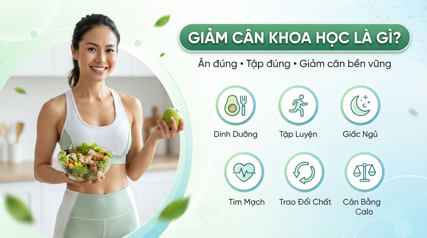 Giảm cân khoa học là gì? Cách giảm cân đúng cách, an toàn và bền vững