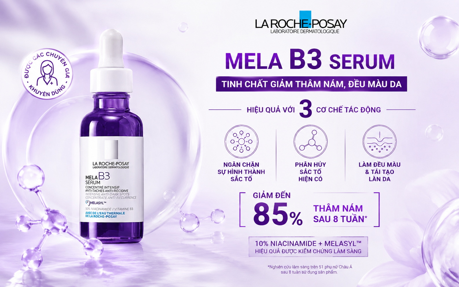 La Roche-Posay Mela B3 Serum: Giảm Thâm Nám, Dưỡng Sáng Da