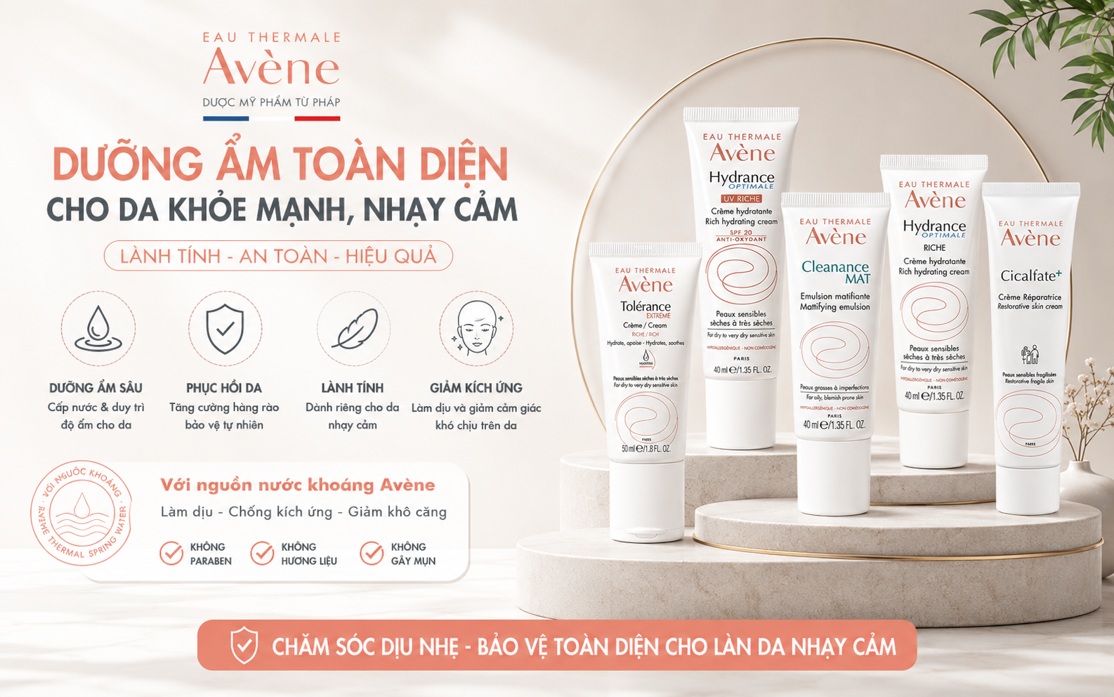 Kem Dưỡng Avène - Giải Pháp Cấp Ẩm Và Phục Hồi Da Nhạy Cảm