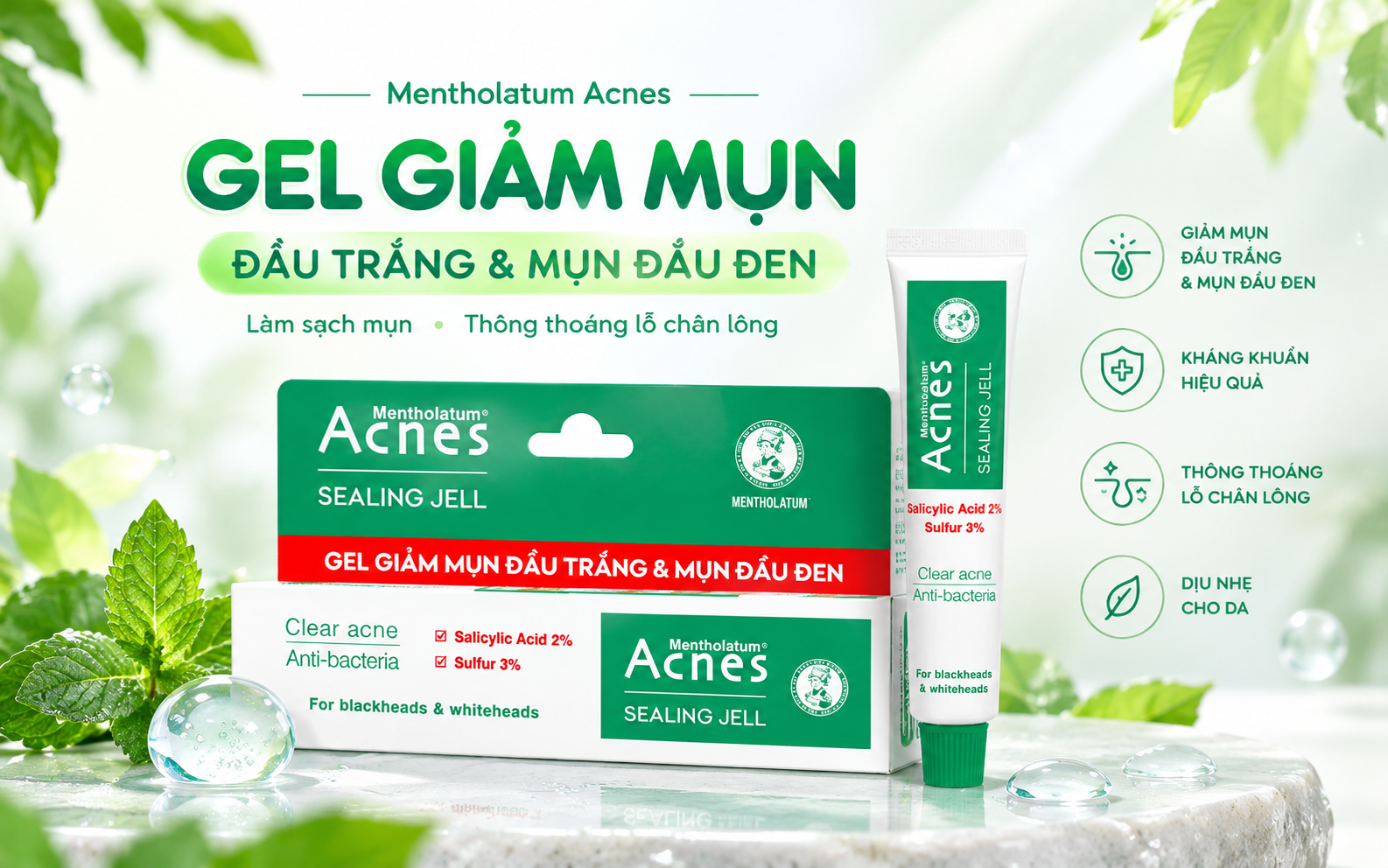 Review Gel chấm mụn Acnes Sealing Jell: thành phần và cách dùng đúng