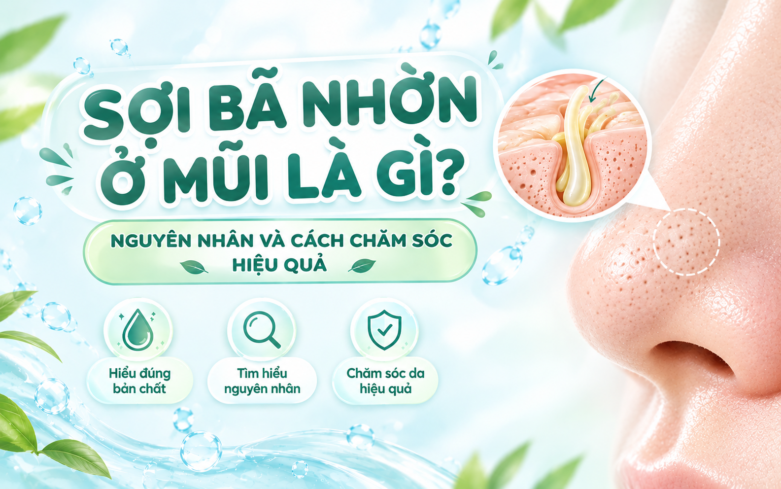 Sợi bã nhờn ở mũi là gì? Nguyên nhân và cách chăm sóc hiệu quả