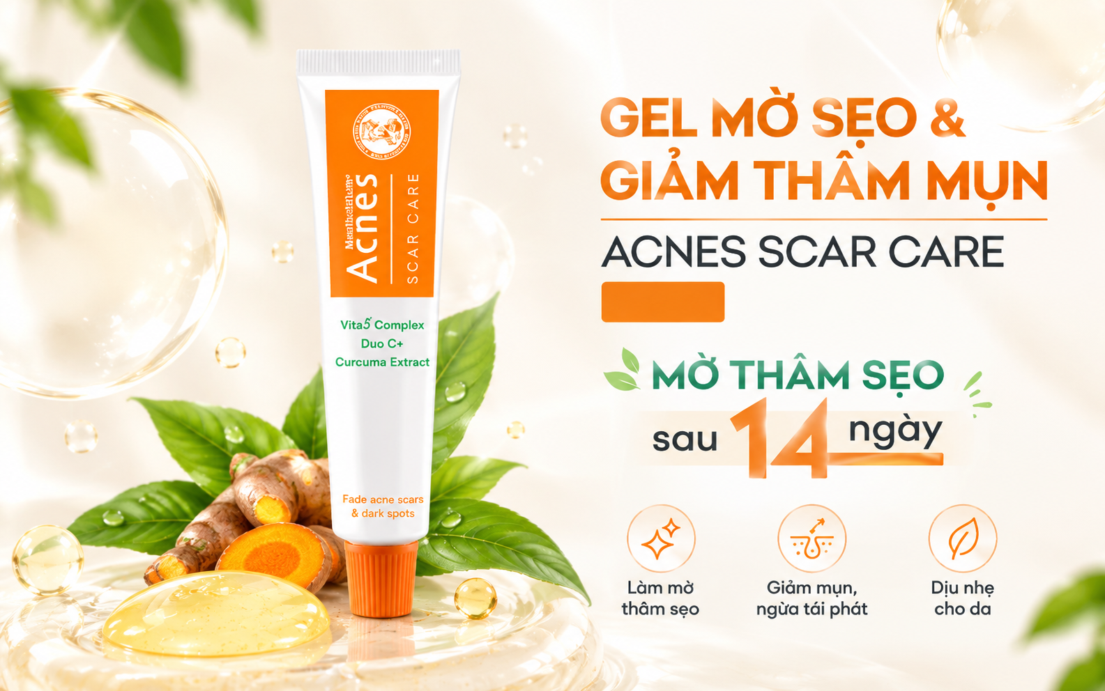 Review gel mờ sẹo, giảm thâm mụn Acnes Scar Care