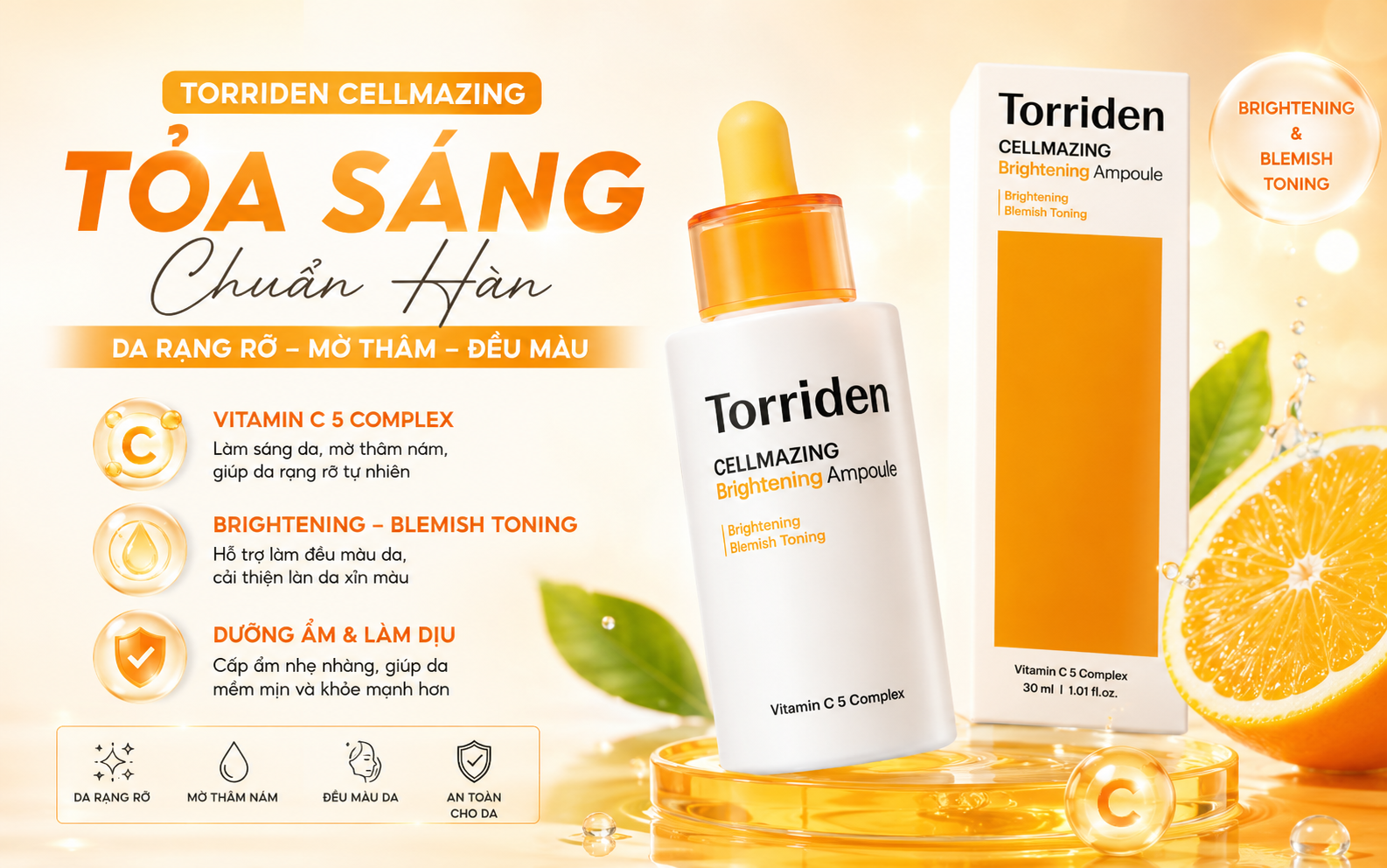 Review Tinh Chất Dưỡng Trắng Sáng Da Torriden CELLMAZING