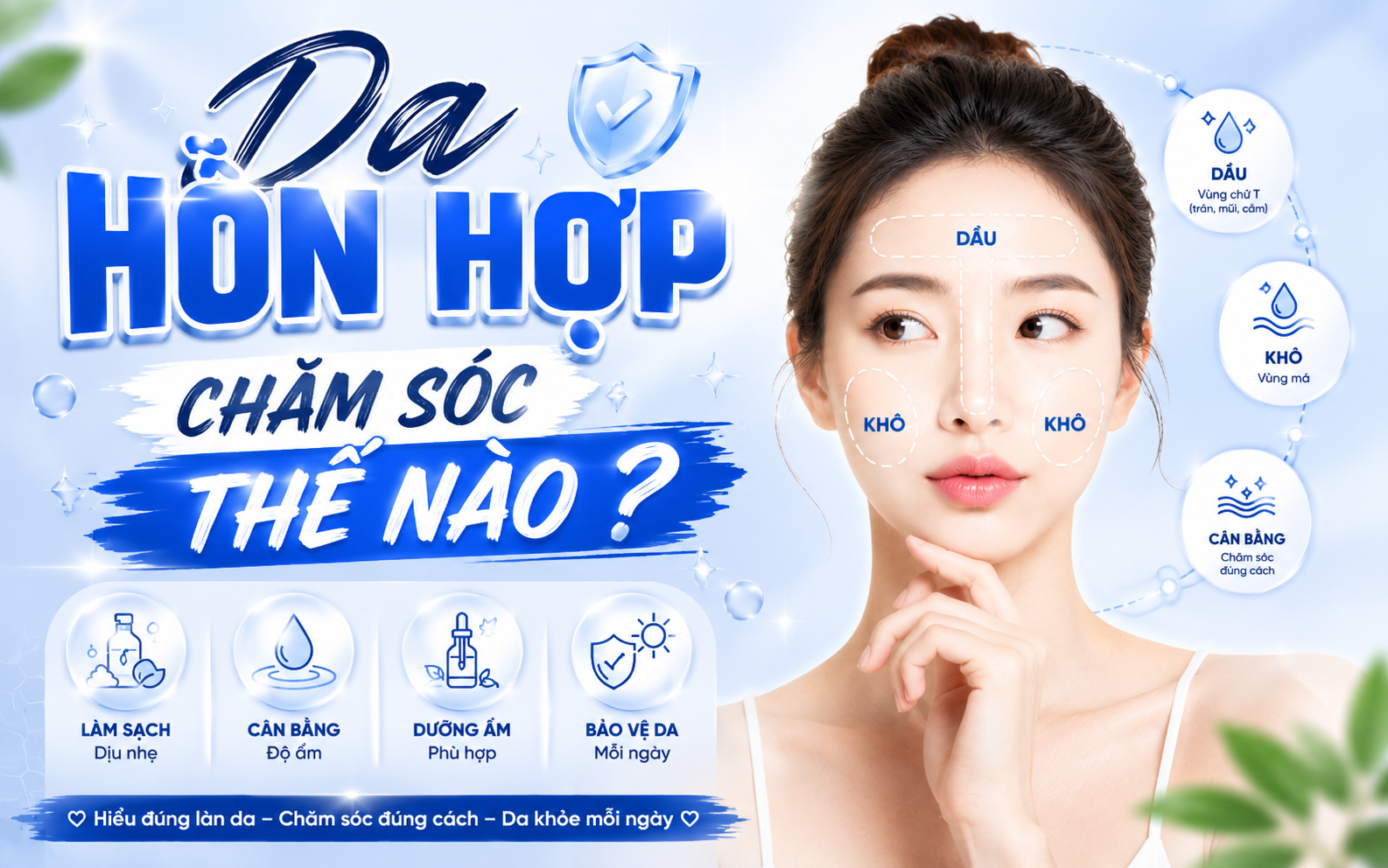 Da Hỗn Hợp Chăm Sóc Thế Nào? Hướng Dẫn Routine Chuẩn Từ A-Z