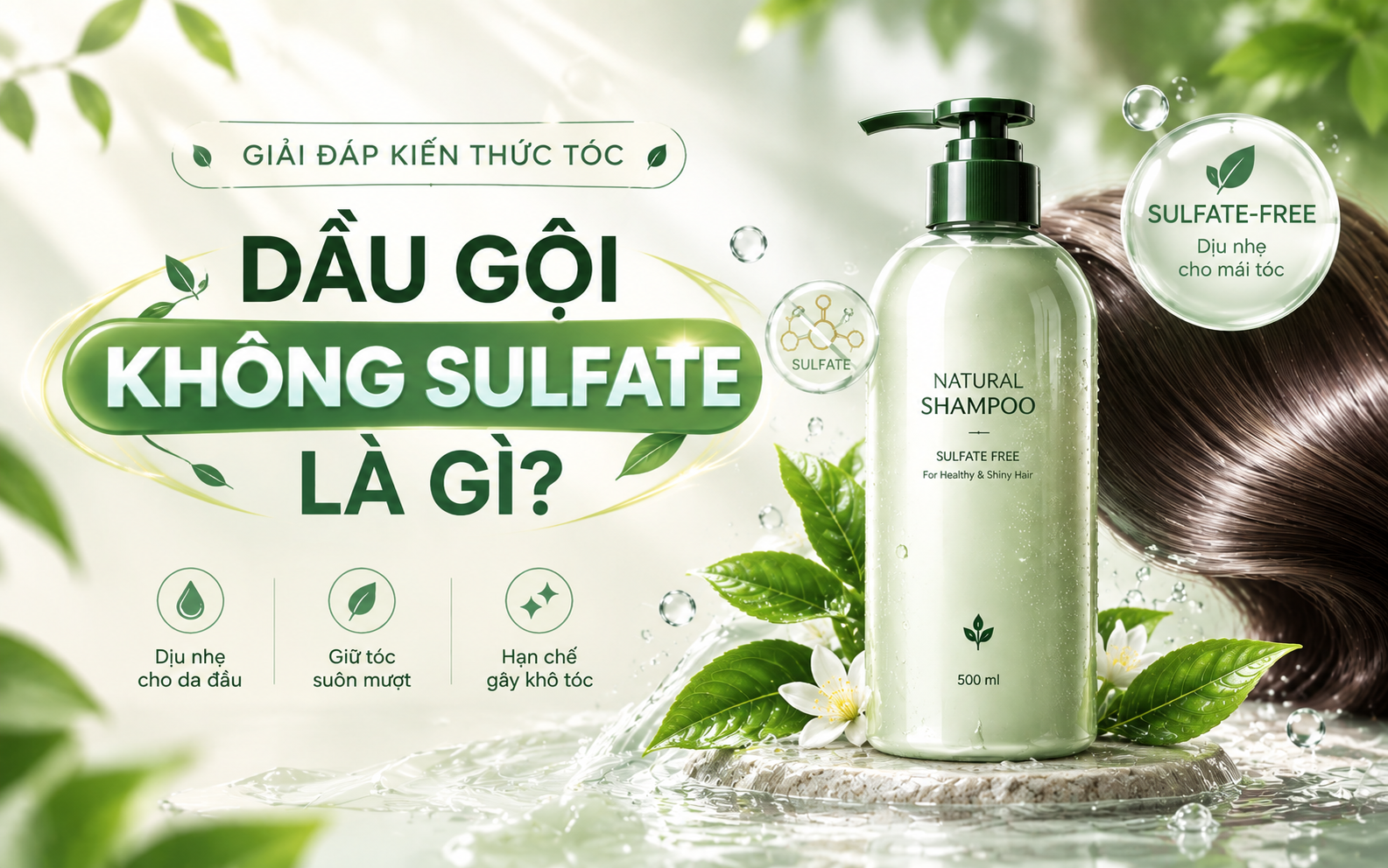 Dầu gội không sulfate là gì? Có tốt không và cách chọn đúng sản phẩm