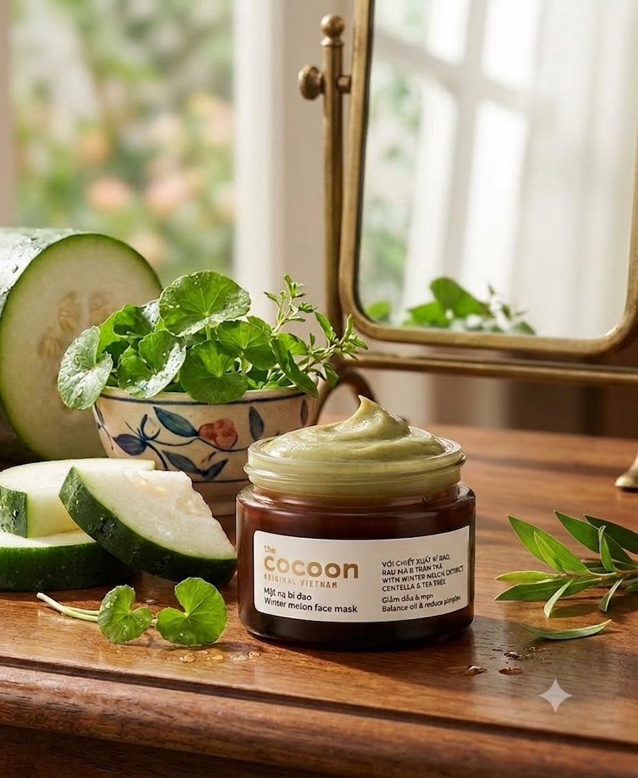 Mặt Nạ Bí Đao Cocoon Có Tốt Không? Review Chi Tiết Cho Da Dầu Mụn
