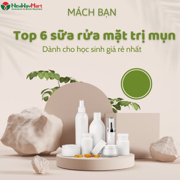 Mách bạn top 6 sữa rửa mặt trị mụn dành cho học sinh cấp 2, cấp 3 giá rẻ nhất