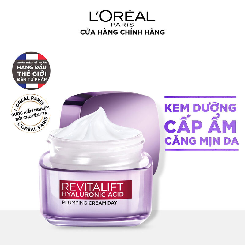 Kem Dưỡng L'Oréal Paris Siêu Cấp Ẩm Căng Mịn Da 50ml