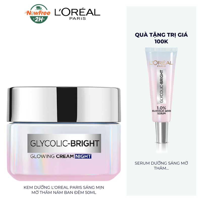 Kem Dưỡng L'Oreal Paris Sáng Mịn Mờ Thâm Nám Ban Đêm 50ml