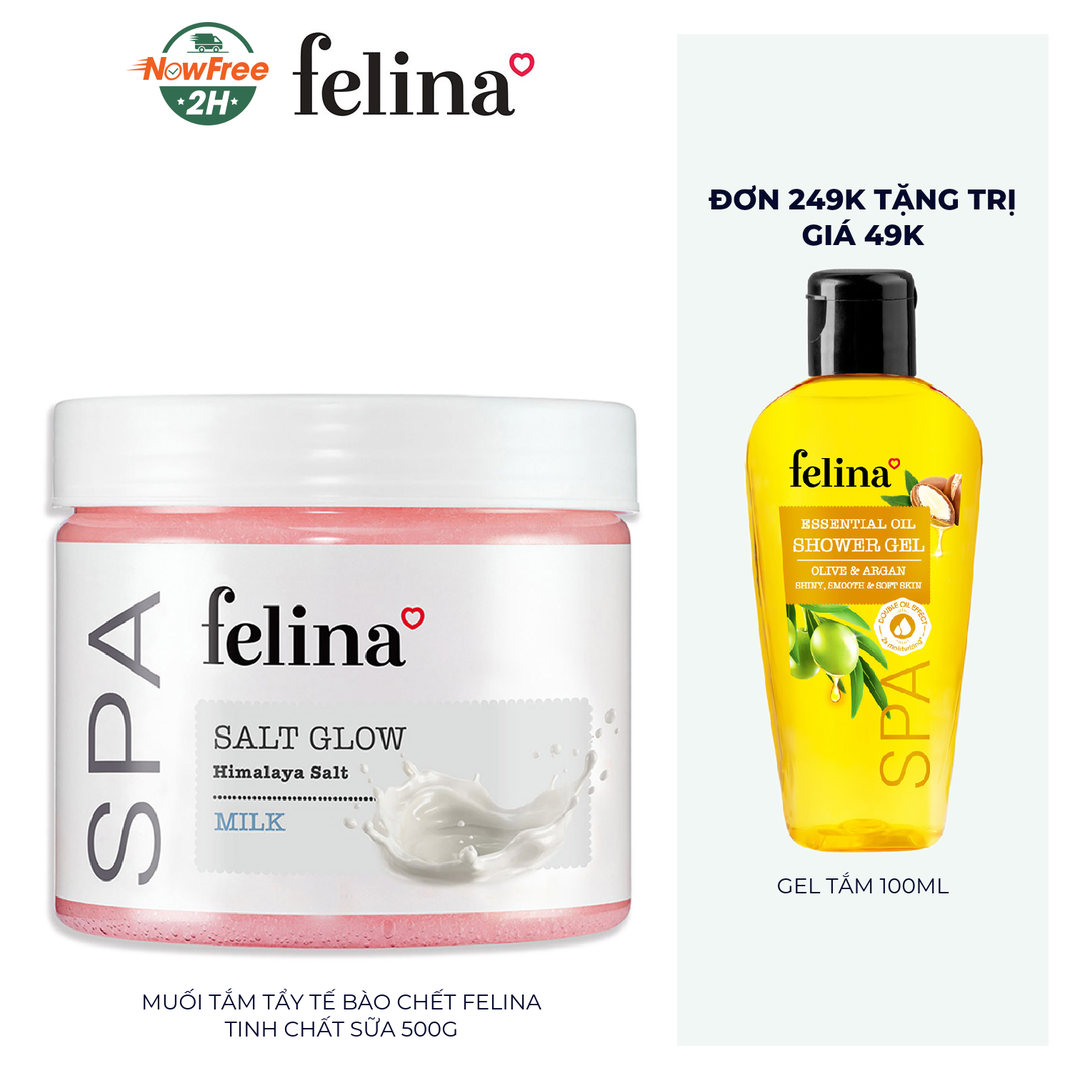 Muối Tắm Tẩy Tế Bào Chết Felina Tinh Dầu Hạnh Nhân 500g