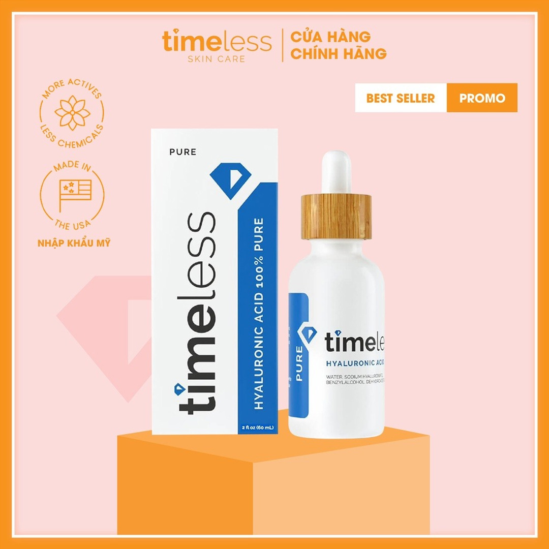 Serum Timeless Hyaluronic Acid Pure Giải pháp hoàn hảo cho làn da căng mịn và tươi trẻ