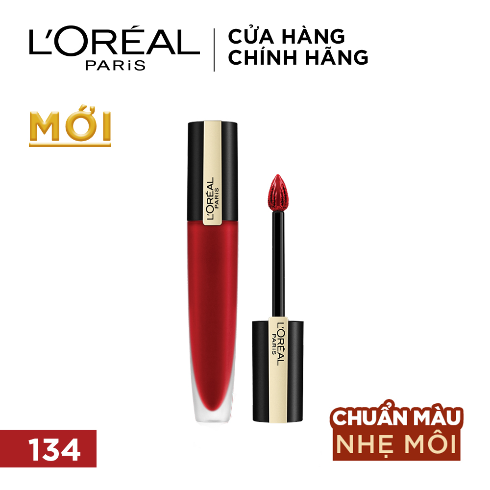 Son Tint L'Oréal Mịn Lì Cao Cấp 134 Empowered Đỏ Cam 7ml (HSD: 03/2023)