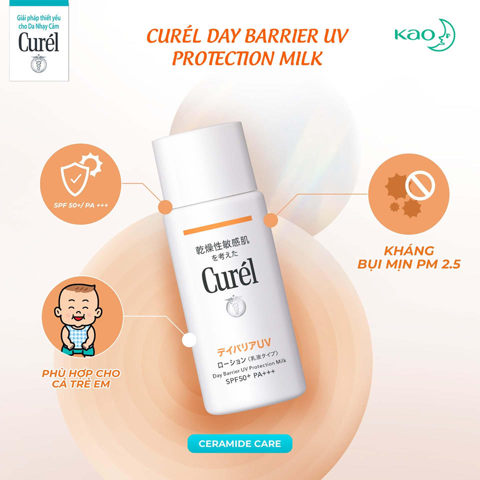 Sữa Chống Nắng Curél Day Barrier UV Protection Milk SPF50+ PA+++
