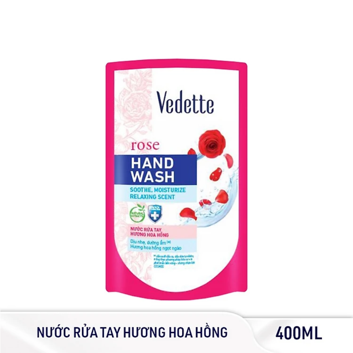 Nước rửa tay Vedette hoa hồng 400ml