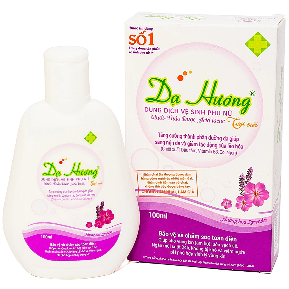 Dung dịch vệ sinh phụ nữ Dạ Hương tím hương Lavender 100ml