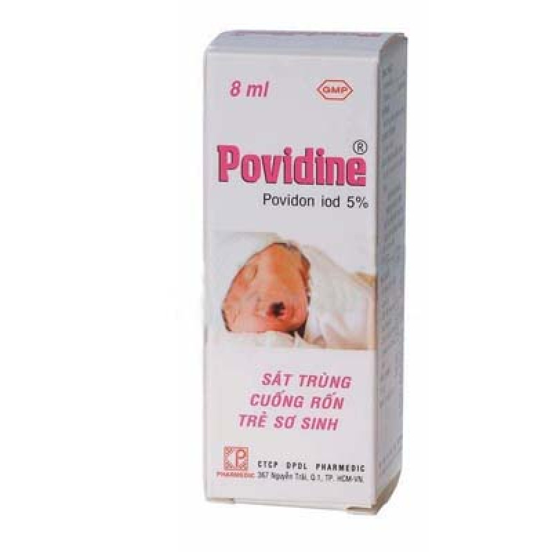 Dung dịch sát trùng cuống rốn Povidine 5% 8ml