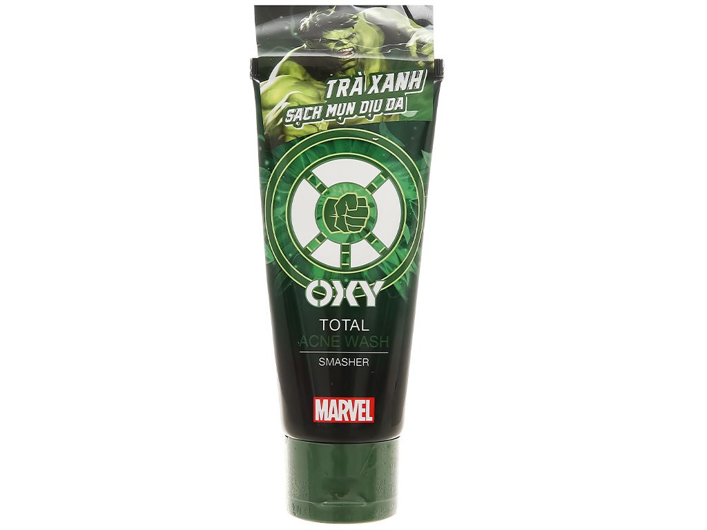 Kem Rửa Mặt Oxy Ngừa Mụn, Kiểm Soát Nhờn Bản Marvel 100g Total Acne Wash Smasher