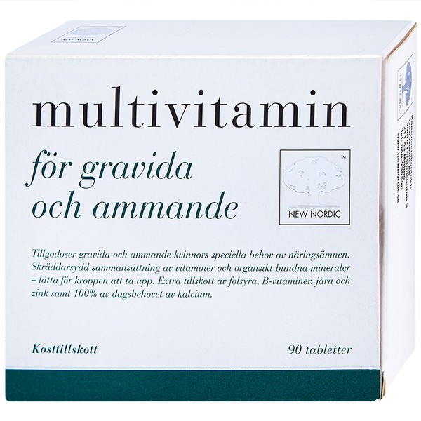 Viên uống Multivitamin New Nordic bổ sung Vitamin và khoáng chất cho bà bầu (90 viên)