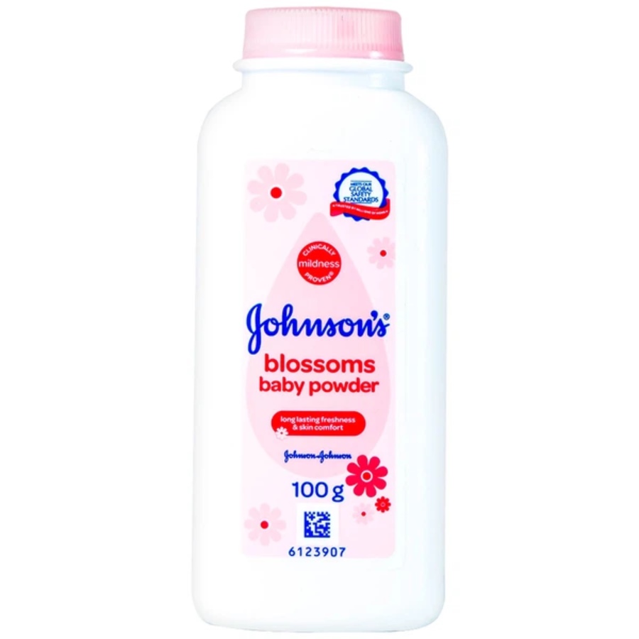 Phấn thơm Johnson's Blossoms Baby Powder hương hoa ngăn ngừa mẫn ngứa, khó chịu (100g)