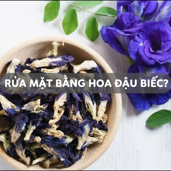 Rửa mặt bằng hoa đậu biếc có trị mụn không? 